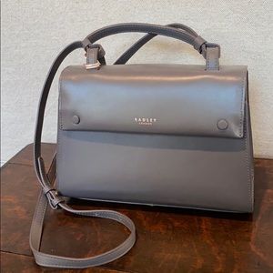 New Radley London Gray Leather Crossbody/Clutch